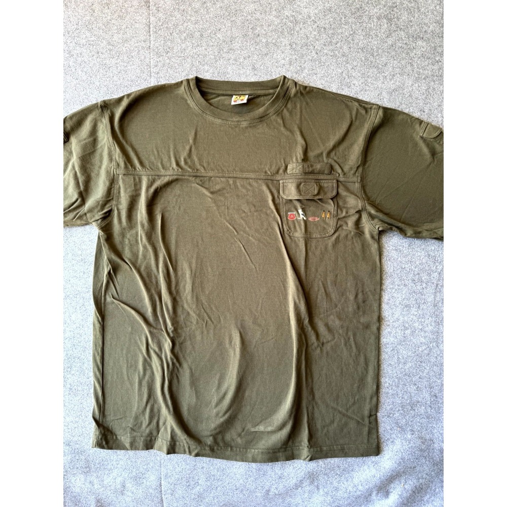 Cottonile T Shirt Mens 2XL Olive Green Egyptian Hieroglyphics Everyday Wear